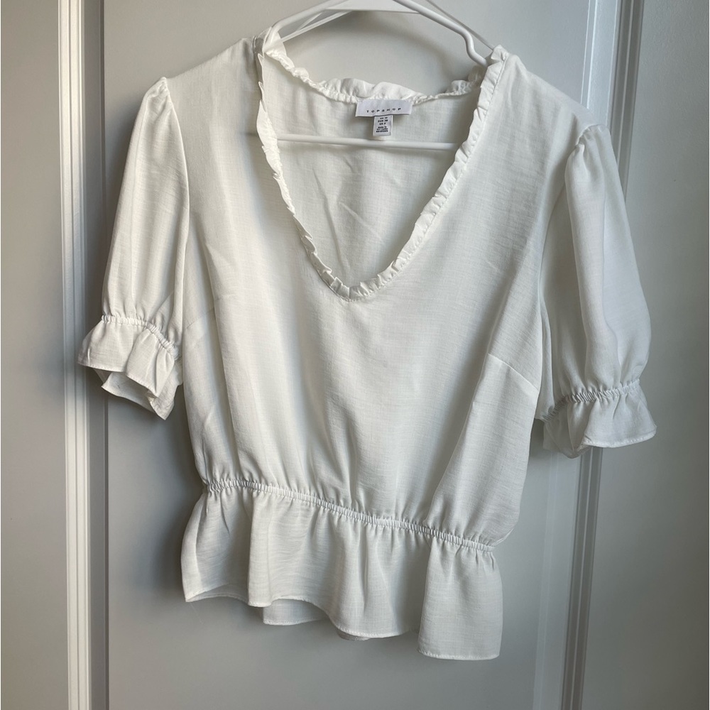 White Topshop Blouse Size 6